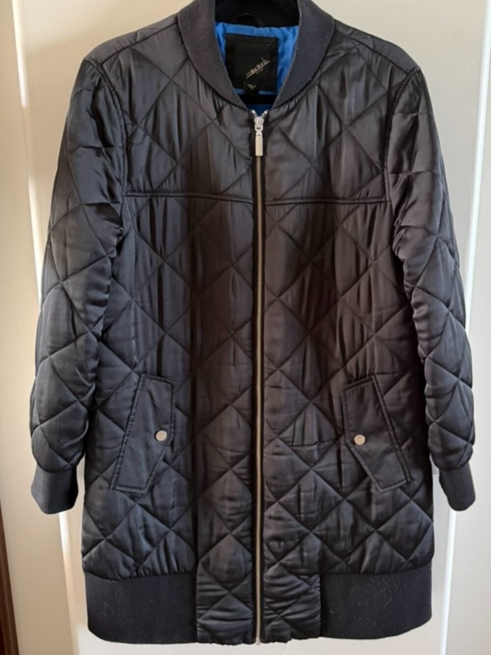 Collection B Long Quilted Coat Size M
